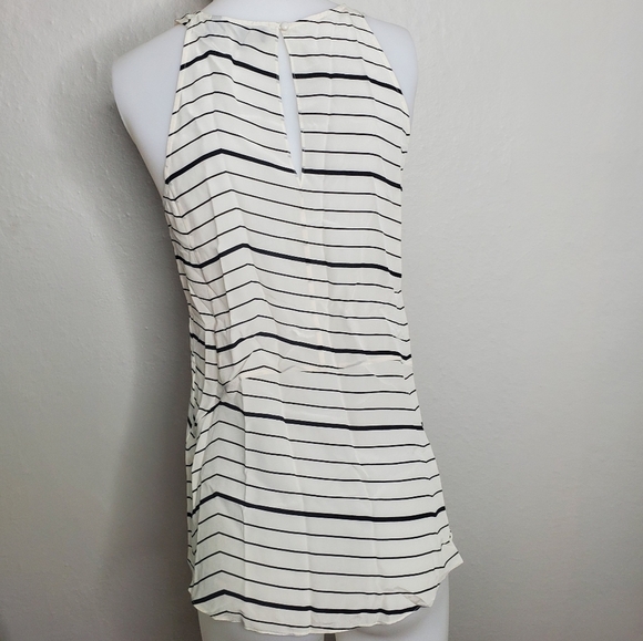 Theory Kalstinn Striped Tank Silk Small - Picture 7 of 9
